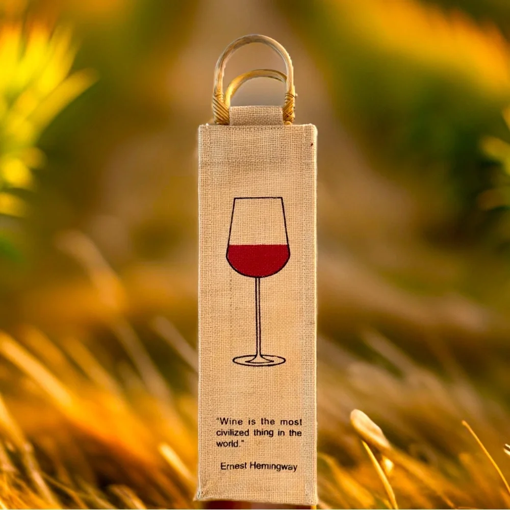 🚫SOLD🚫 LINEN WINE BAG 🍷 🍾 - Picture 4 of 6